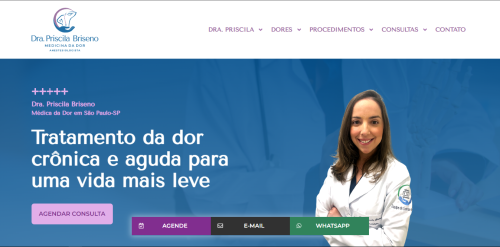 Print do Site da Dra. Priscila